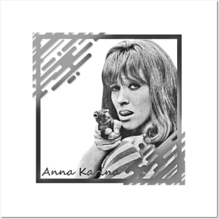 Anna Karina in Black & White Frame Concept Posters and Art